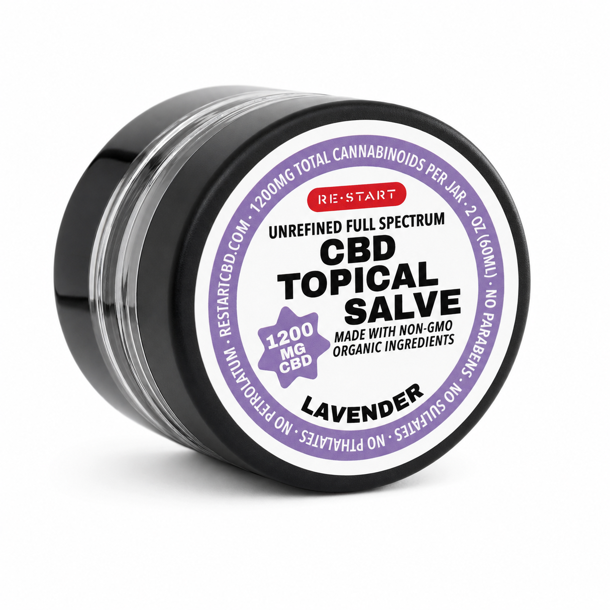CBD Salve Unrefined Full Spectrum 1200mg 2oz Lavender *Online Only